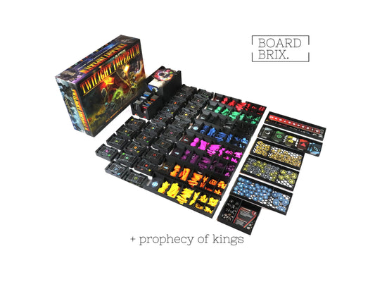 Twilight Imperium 4 Insert | Prophezeiungen der Könige unterstützt | 3d Druck | Premium Qualität | geeignet für Kartenhüllen BoardBrix