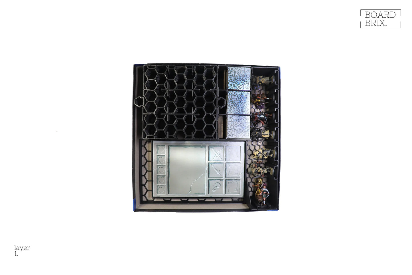 Karak Insert | 3D Druck | Alle Erweiterung unterstützt | Premium Qualität | KOSMOS - quadratische Box BoardBrix